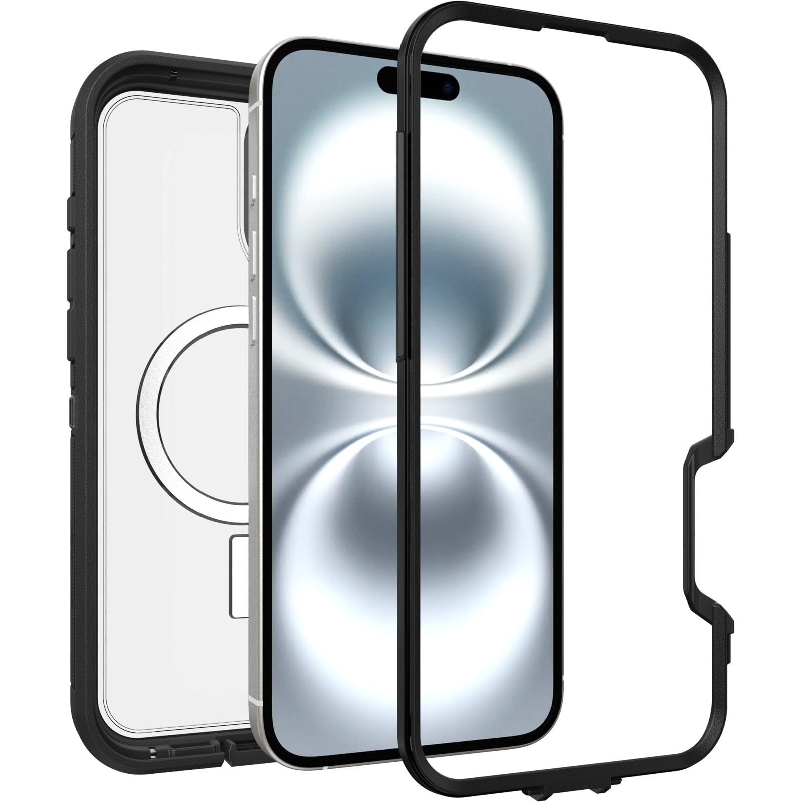 OtterBox DEFENDER XT Clear iPhone 16 Plus Case, Dark Side - Clear